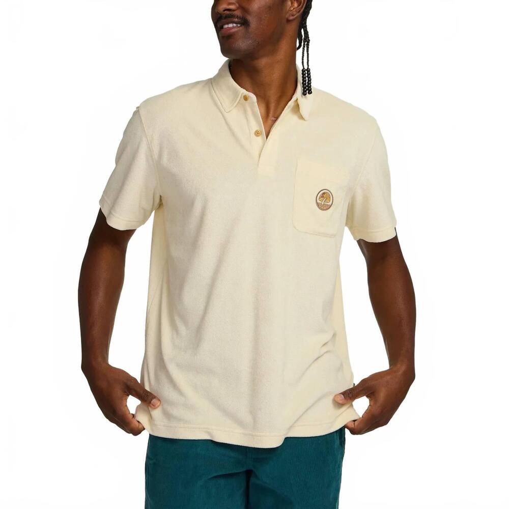 NEW HOWLER BROTHERS plusherman terry polo in cream